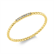 Ring    aus 750/-18 Karat Gelbgold mit 7 Diamanten 0