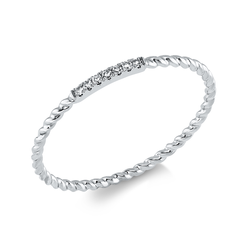 Ring    aus 750/-18 Karat Weißgold mit 7 Diamanten 0