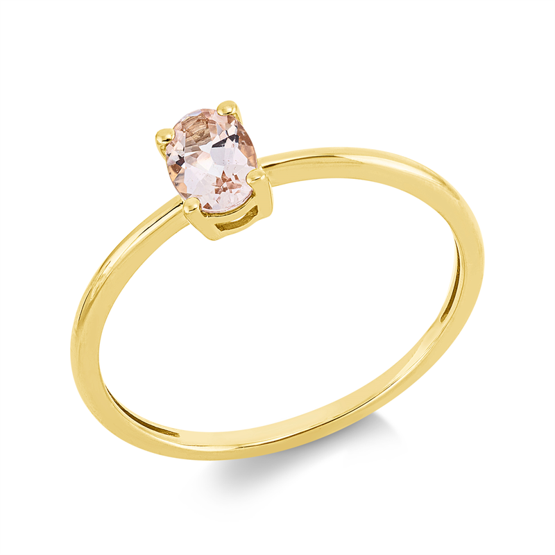 Ring mit Morganit  aus 750/-18 Karat Gelbgold  