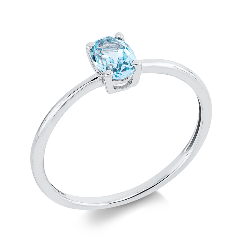 Ring mit Topas  aus 750/-18 Karat Weißgold  
