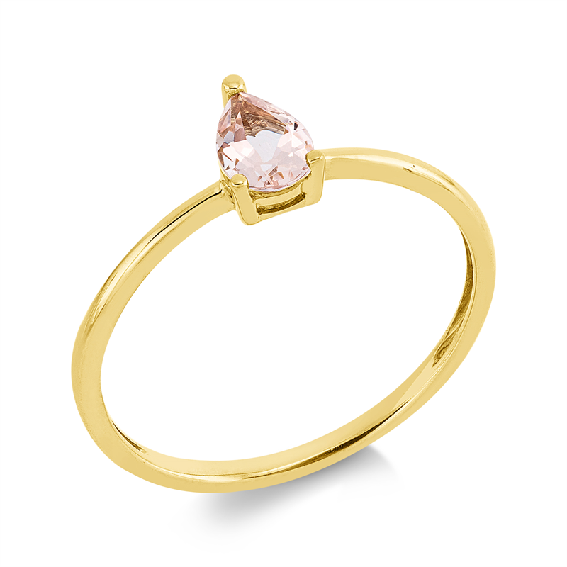 Ring mit Morganit  aus 750/-18 Karat Gelbgold  
