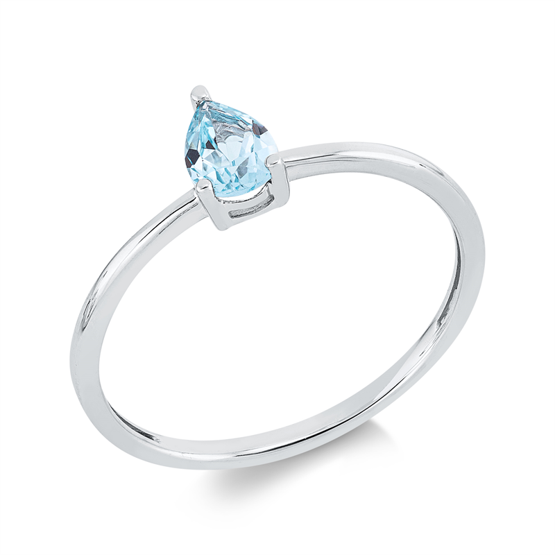 Ring mit Topas  aus 750/-18 Karat Weißgold  