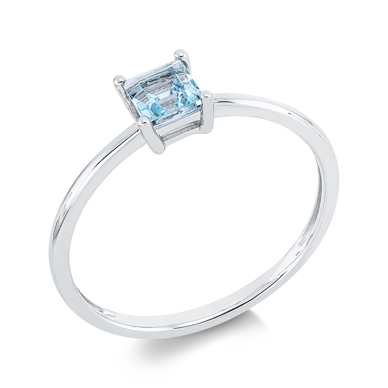 Ring mit Topas  aus 750/-18 Karat Weißgold  