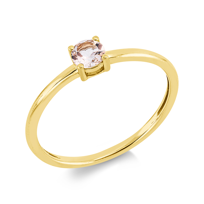 Ring mit Morganit  aus 750/-18 Karat Gelbgold  