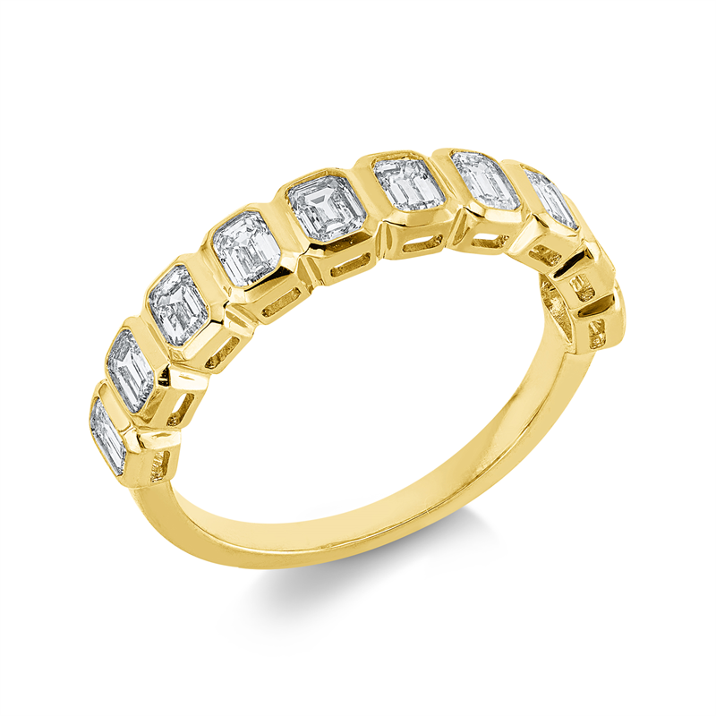 Ring    aus 750/-18 Karat Gelbgold mit 10 Diamanten 1