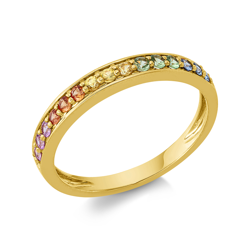 Ring mit Saphir  aus 750/-18 Karat Gelbgold  