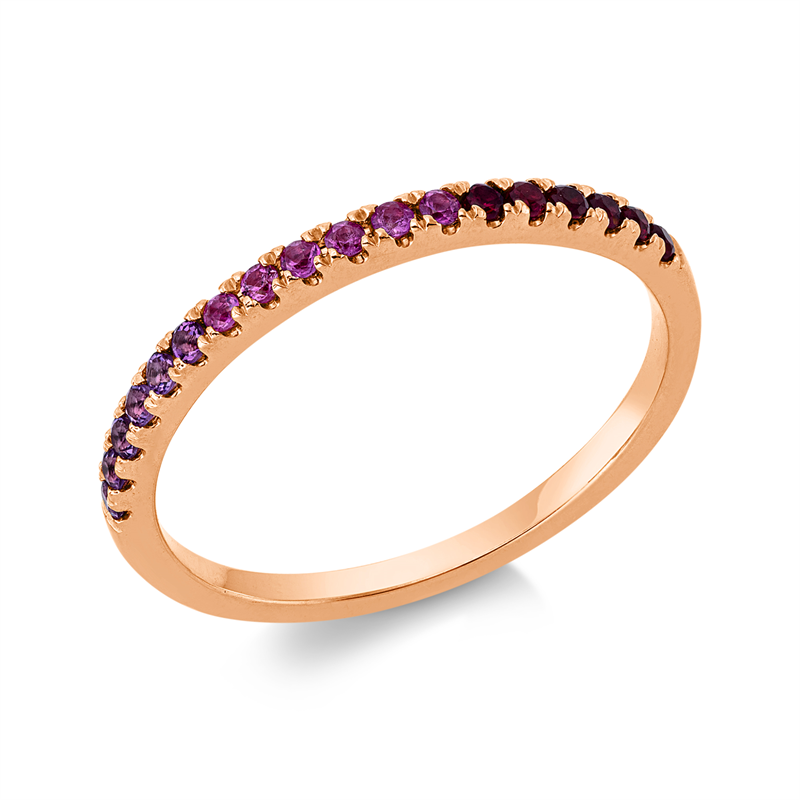 Ring mit Amethyst  aus 750/-18 Karat Rotgold  