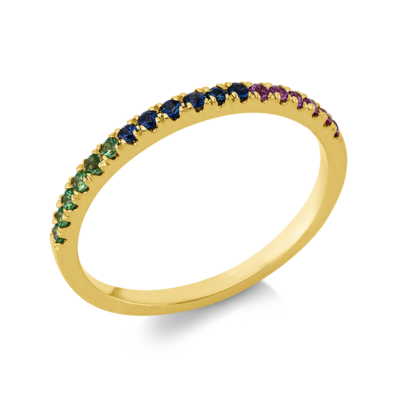 Ring mit Saphir  aus 750/-18 Karat Gelbgold  