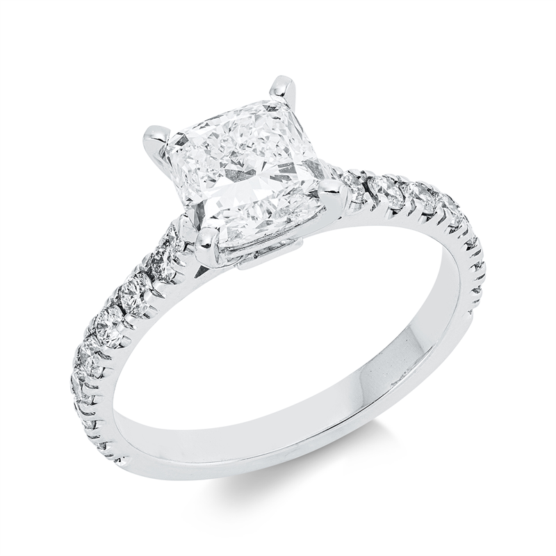 Ring    aus 750/-18 Karat Weißgold mit 19 Diamanten 1