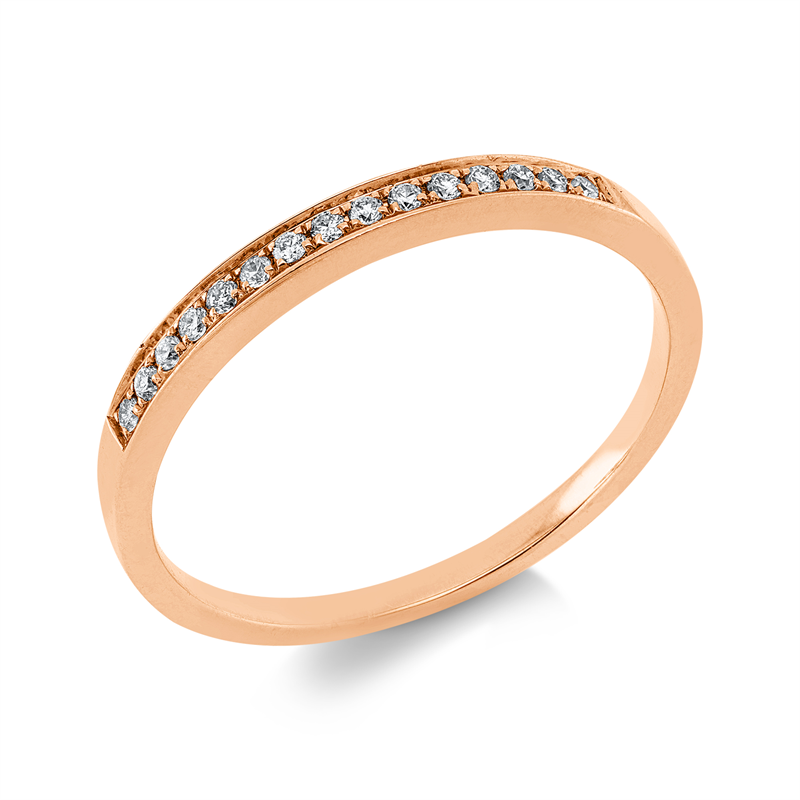 Ring    aus 585/-14 Karat Rotgold mit 15 Diamanten 0