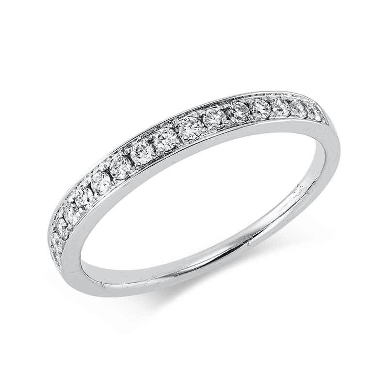Ring    aus 585/-14 Karat Weißgold mit 16 Diamanten 0