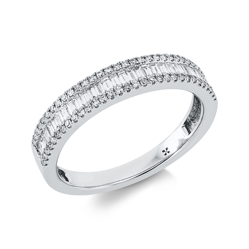 Ring    aus 585/-14 Karat Weißgold mit 93 Diamanten 0