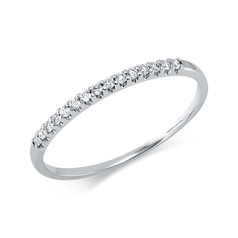 Ring    aus 750/-18 Karat Weißgold mit 15 Diamanten 0