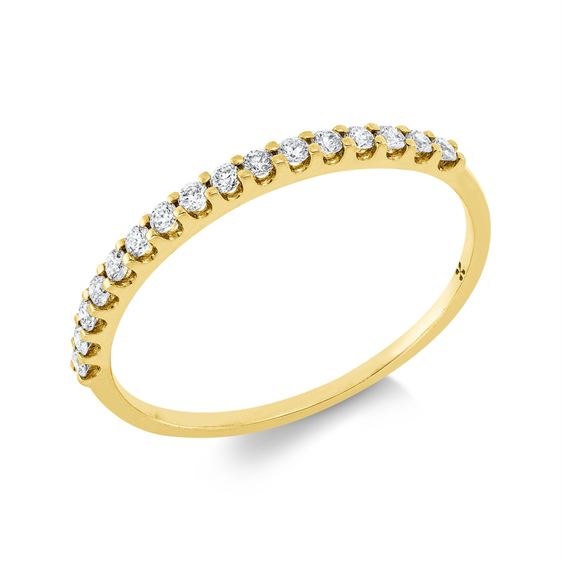Ring    aus 585/-14 Karat Gelbgold mit 16 Diamanten 0