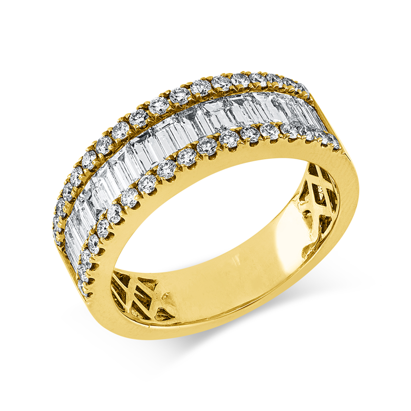 Ring    aus 585/-14 Karat Gelbgold mit 51 Diamanten 1
