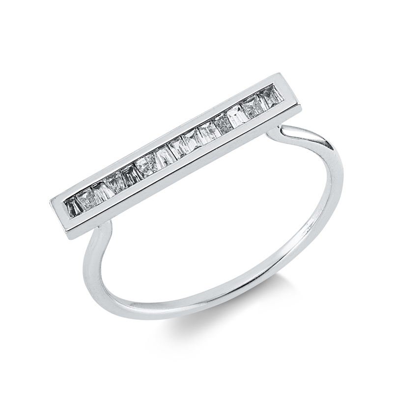 Ring    aus 750/-18 Karat Weißgold mit 15 Diamanten 0