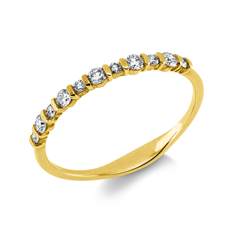 Ring    aus 750/-18 Karat Gelbgold mit 11 Diamanten 0