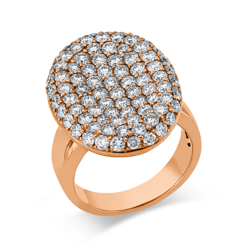 Ring    aus 750/-18 Karat Rotgold mit 86 Diamanten 3