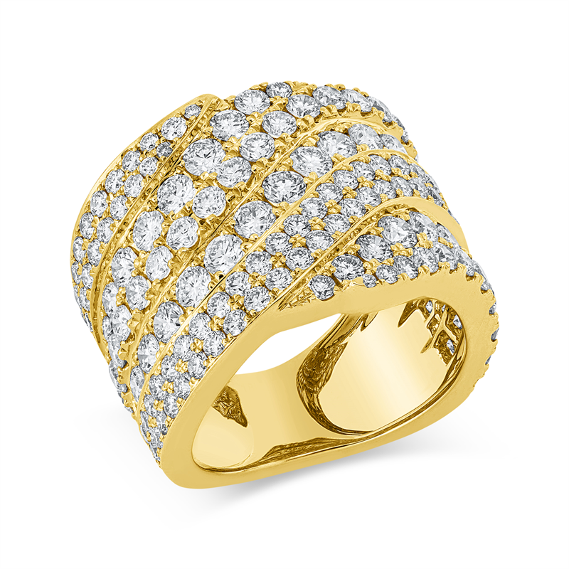 Ring    aus 750/-18 Karat Gelbgold mit 148 Diamanten 4
