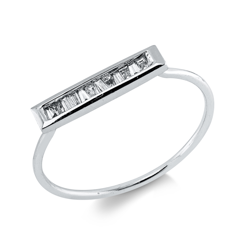Ring    aus 750/-18 Karat Weißgold mit 12 Diamanten 0