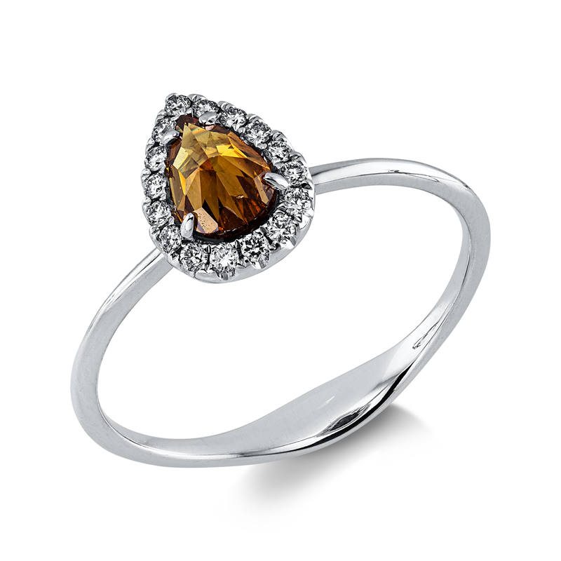 Ring    aus 750/-18 Karat Weißgold mit 17 Diamanten 0