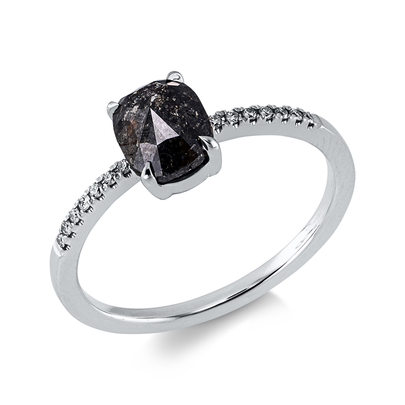 Ring    aus 750/-18 Karat Weißgold mit 15 Diamanten 1