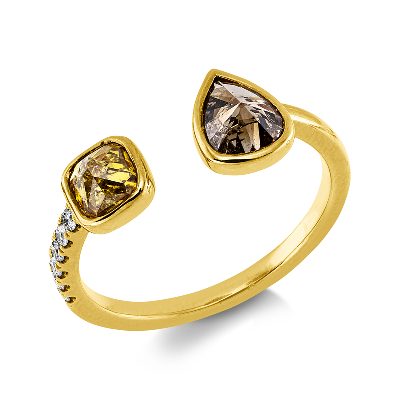 Ring    aus 750/-18 Karat Gelbgold mit 8 Diamanten 1