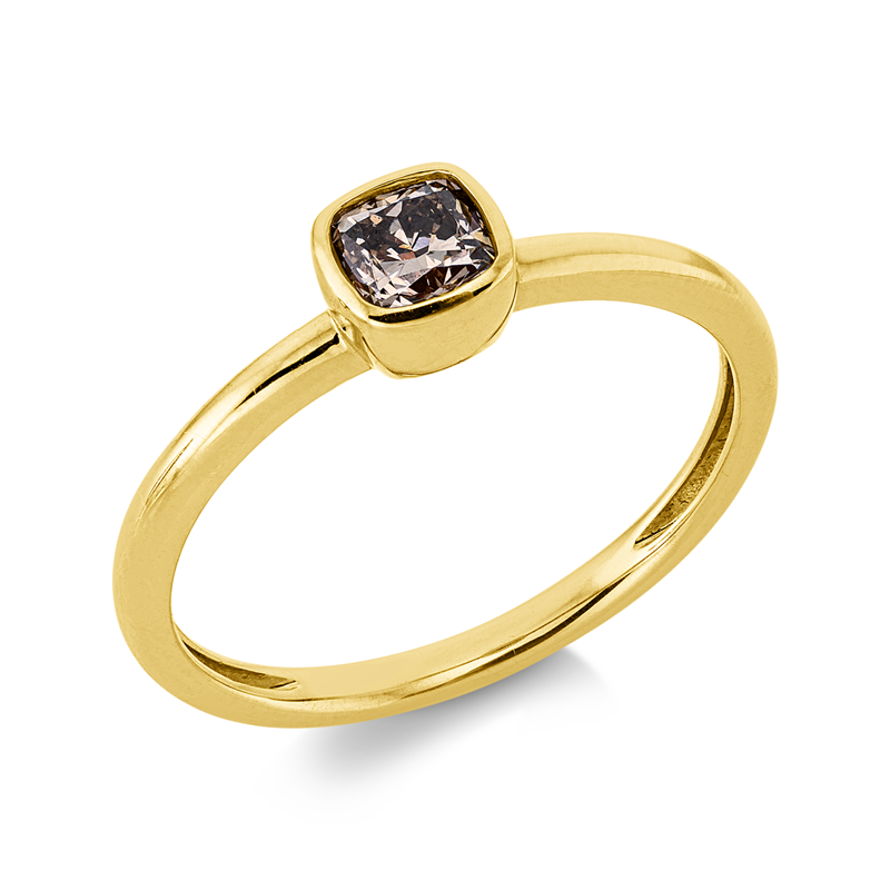 Ring    aus 585/-14 Karat Gelbgold mit 1 Diamant 0