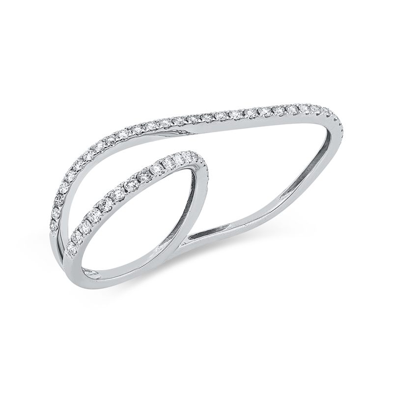 Ring    aus 750/-18 Karat Weißgold mit 48 Diamanten 0