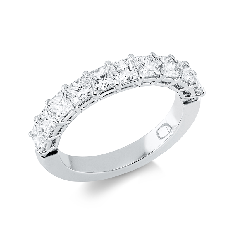 Ring    aus 750/-18 Karat Weißgold mit 10 Diamanten 1