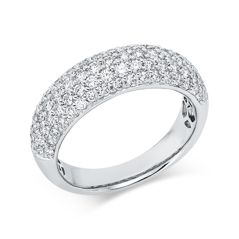 Ring    aus 750/-18 Karat Weißgold mit 89 Diamanten 1