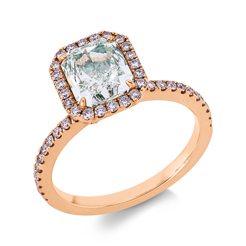 Ring    aus 750/-18 Karat Rotgold mit 59 Diamanten 2