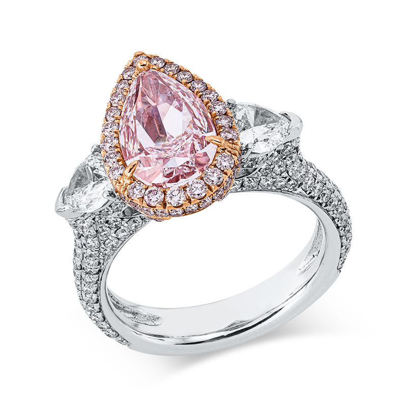Ring    aus 750/-18 Karat Weißgold / Rotgold mit 202 Diamanten 4