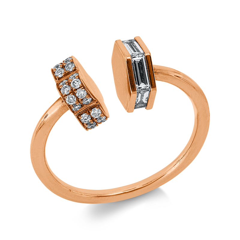 Ring    aus 750/-18 Karat Rotgold mit 38 Diamanten 0