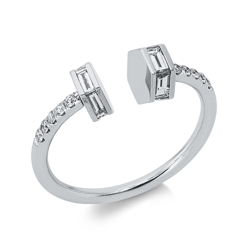 Ring    aus 750/-18 Karat Weißgold mit 22 Diamanten 0