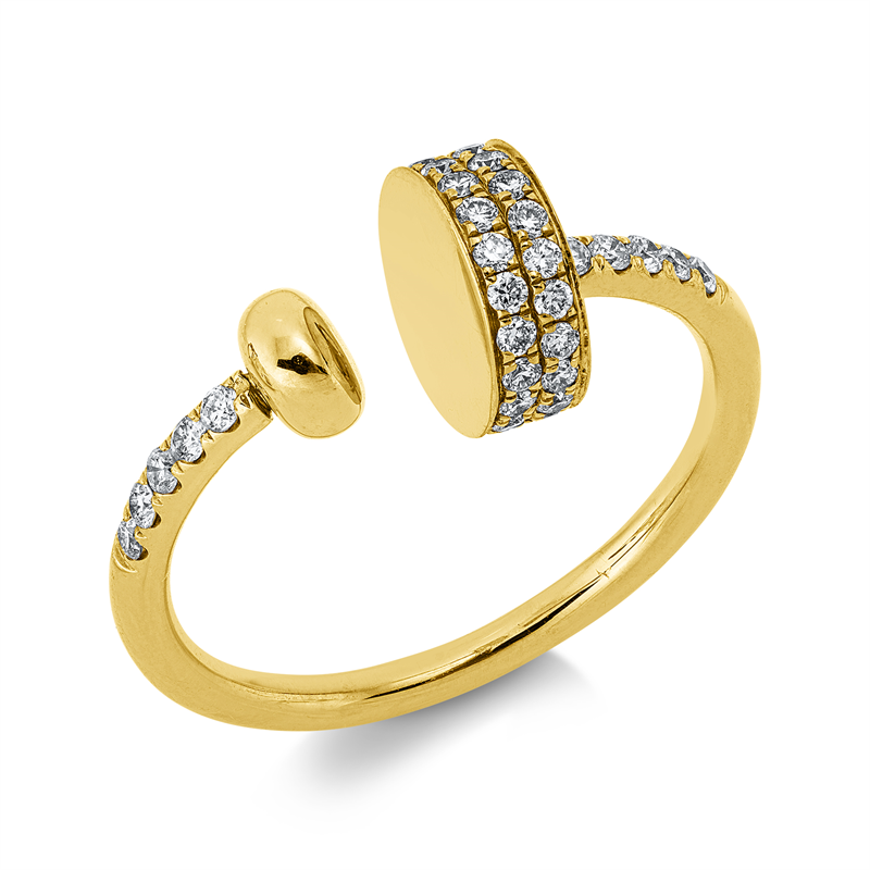 Ring    aus 750/-18 Karat Gelbgold mit 48 Diamanten 0