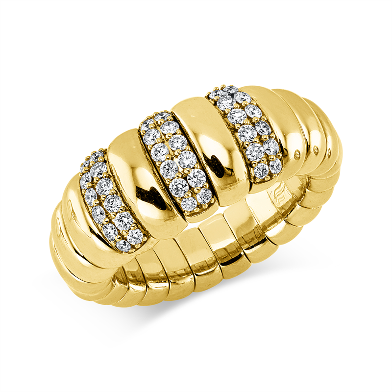 Ring    aus 750/-18 Karat Gelbgold mit 36 Diamanten 0