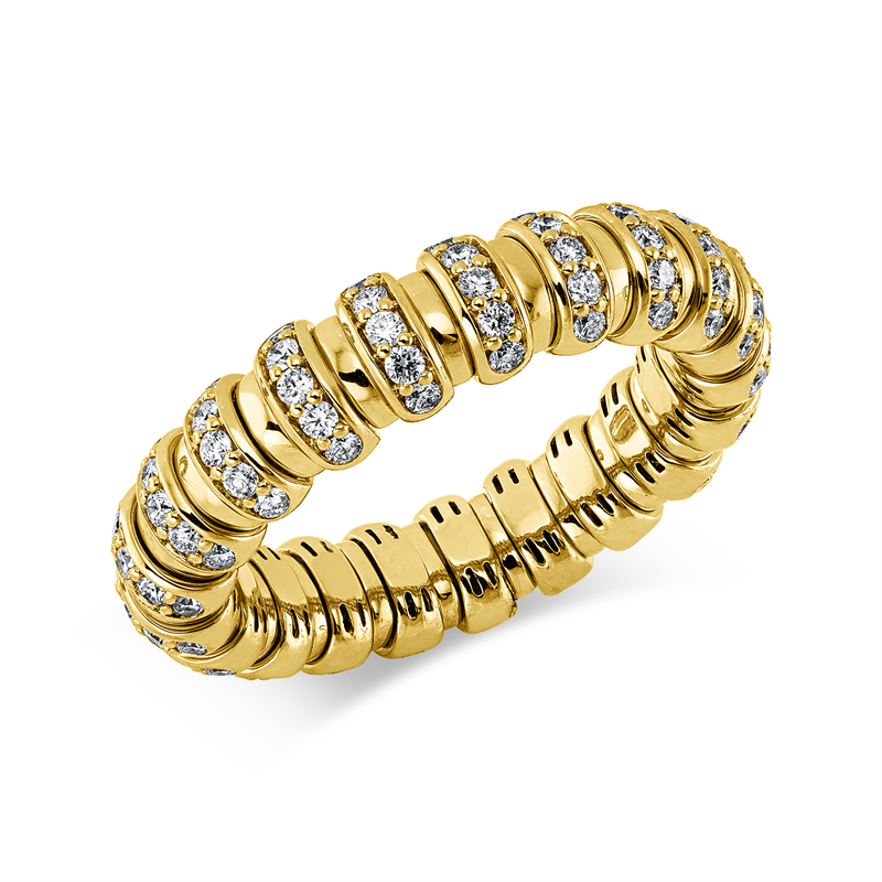 Ring    aus 750/-18 Karat Gelbgold mit 105 Diamanten 0