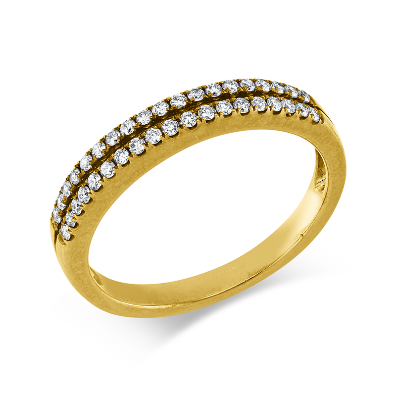 Ring    aus 750/-18 Karat Gelbgold mit 38 Diamanten 0