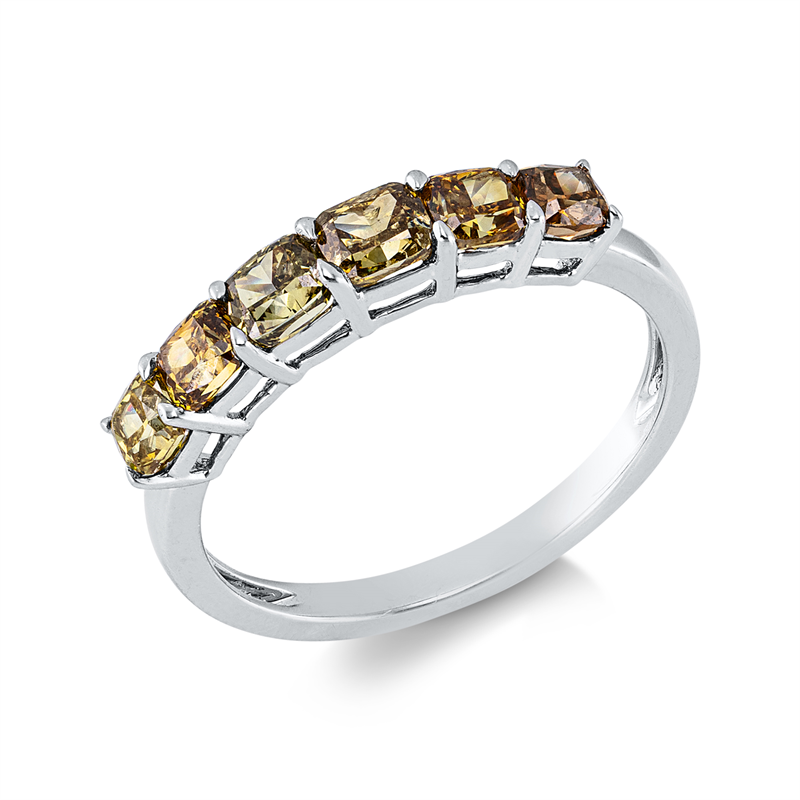 Ring    aus 750/-18 Karat Weißgold mit 6 Diamanten 1