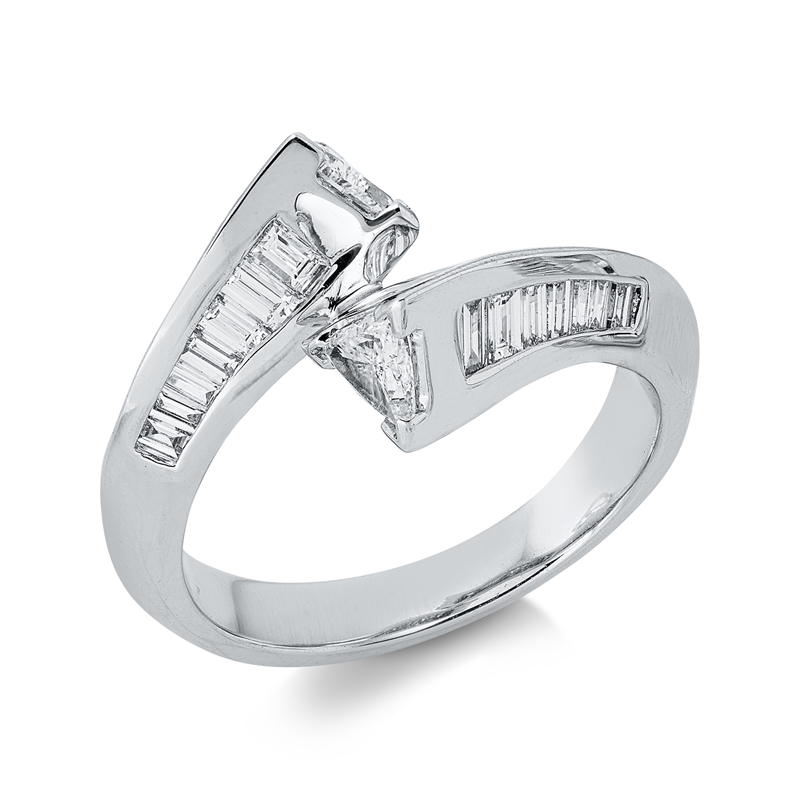 Ring    aus 750/-18 Karat Weißgold mit 30 Diamanten 1