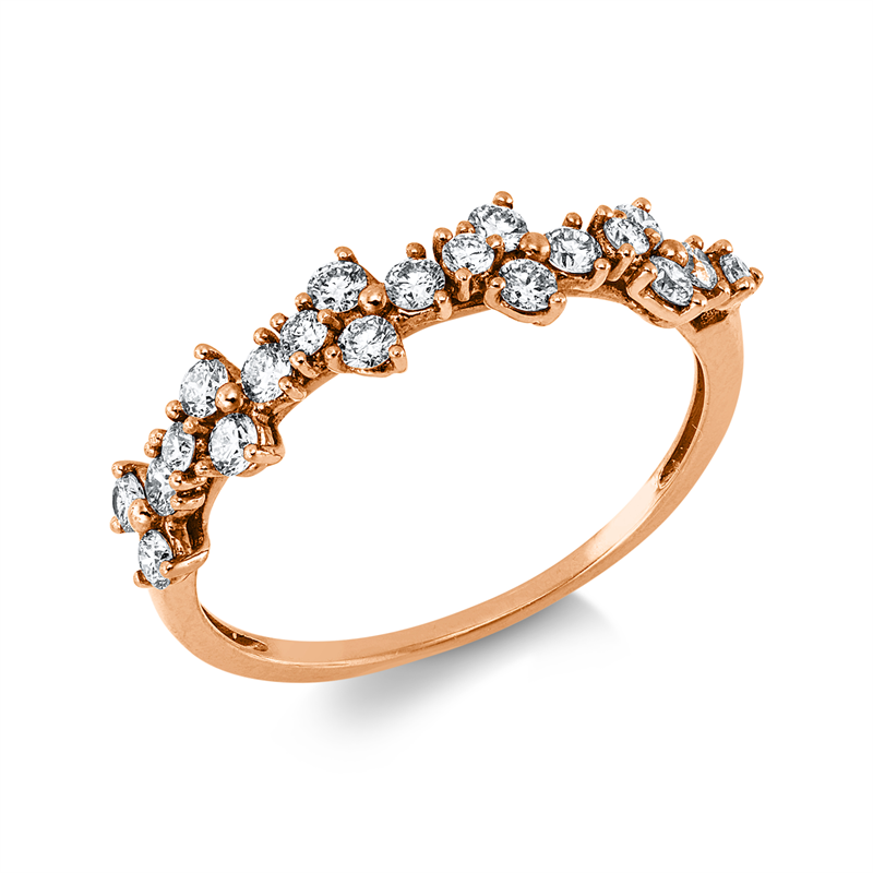 Ring    aus 750/-18 Karat Rotgold mit 20 Diamanten 0