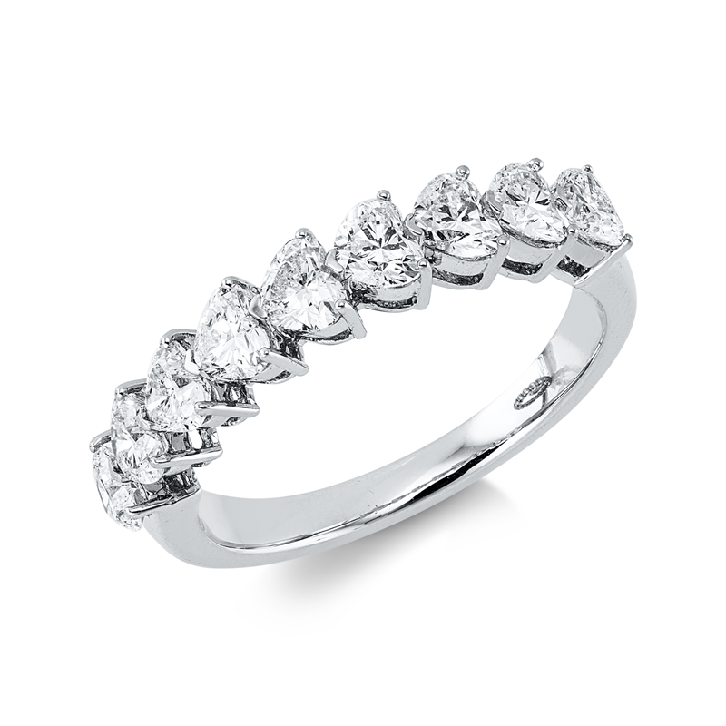 Ring    aus 750/-18 Karat Weißgold mit 9 Diamanten 1