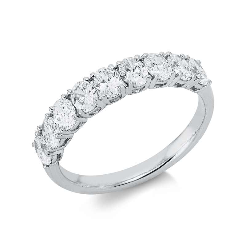 Ring    aus 750/-18 Karat Weißgold mit 9 Diamanten 1