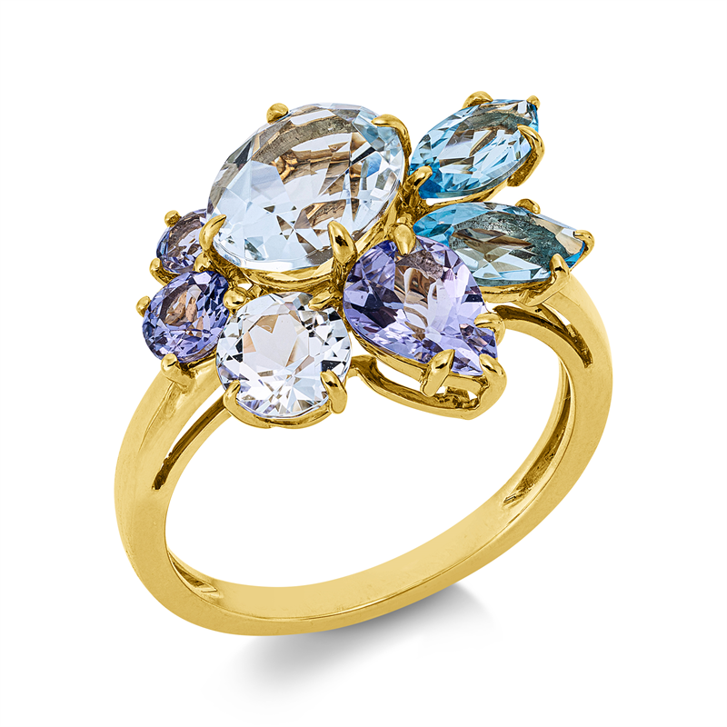 Ring mit Topas  aus 750/-18 Karat Gelbgold  