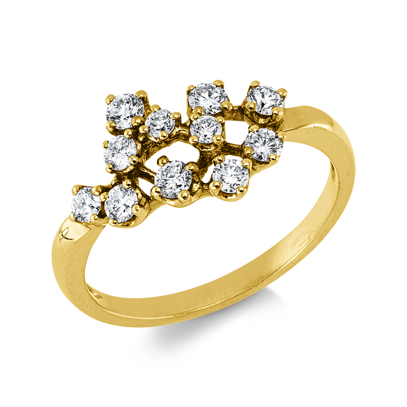 Ring    aus 750/-18 Karat Rotgold mit 11 Diamanten 0
