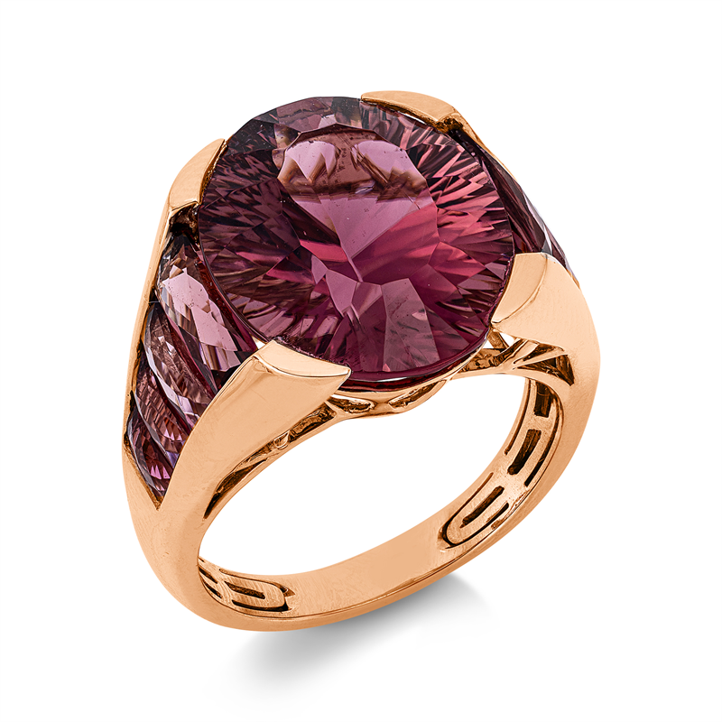 Ring mit Turmalin  aus 750/-18 Karat Rotgold  