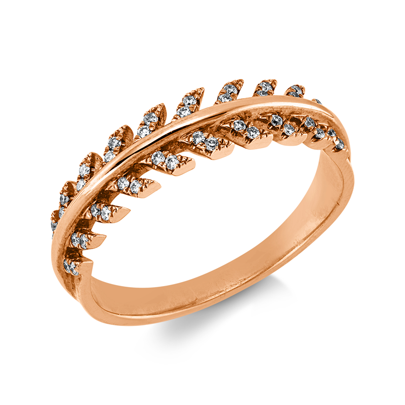 Ring    aus 750/-18 Karat Rotgold mit 40 Diamanten 0