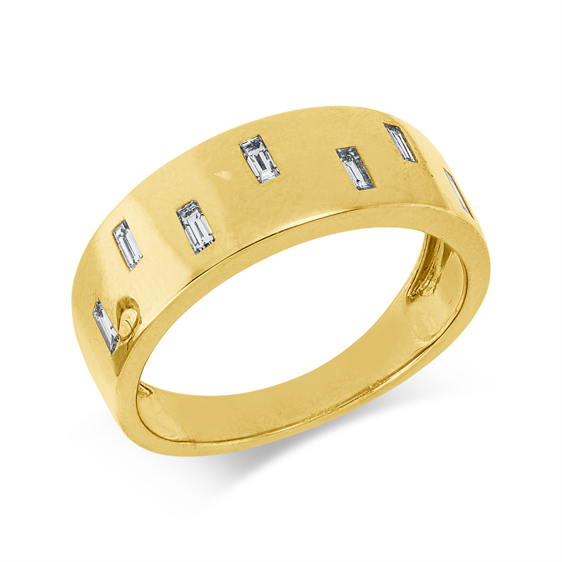 Ring    aus 750/-18 Karat Gelbgold mit 7 Diamanten 0