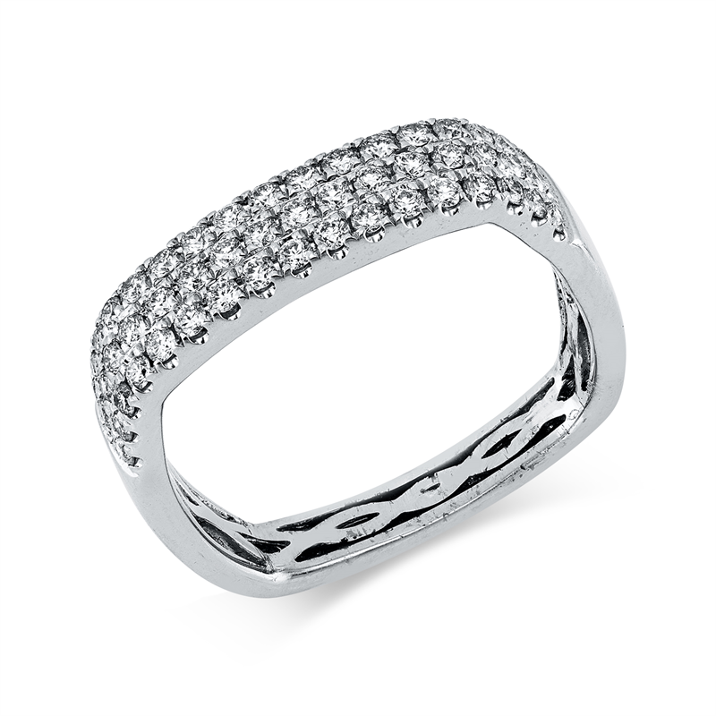 Ring    aus 750/-18 Karat Weißgold mit 50 Diamanten 0